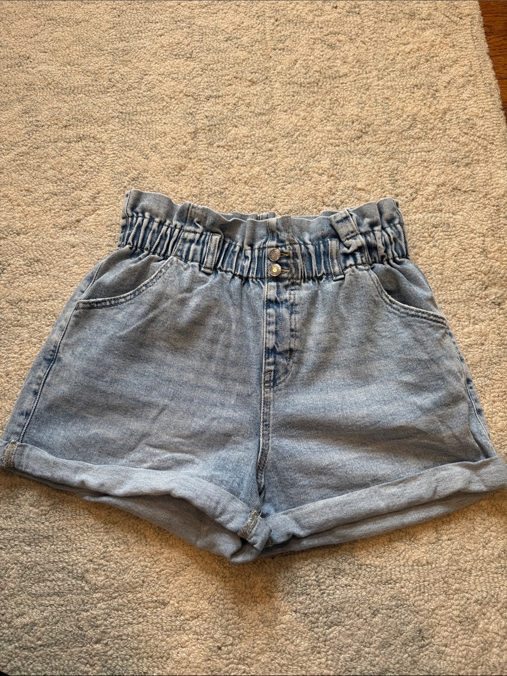 Wild Fable High-Waist Paperbag Denim Shorts S